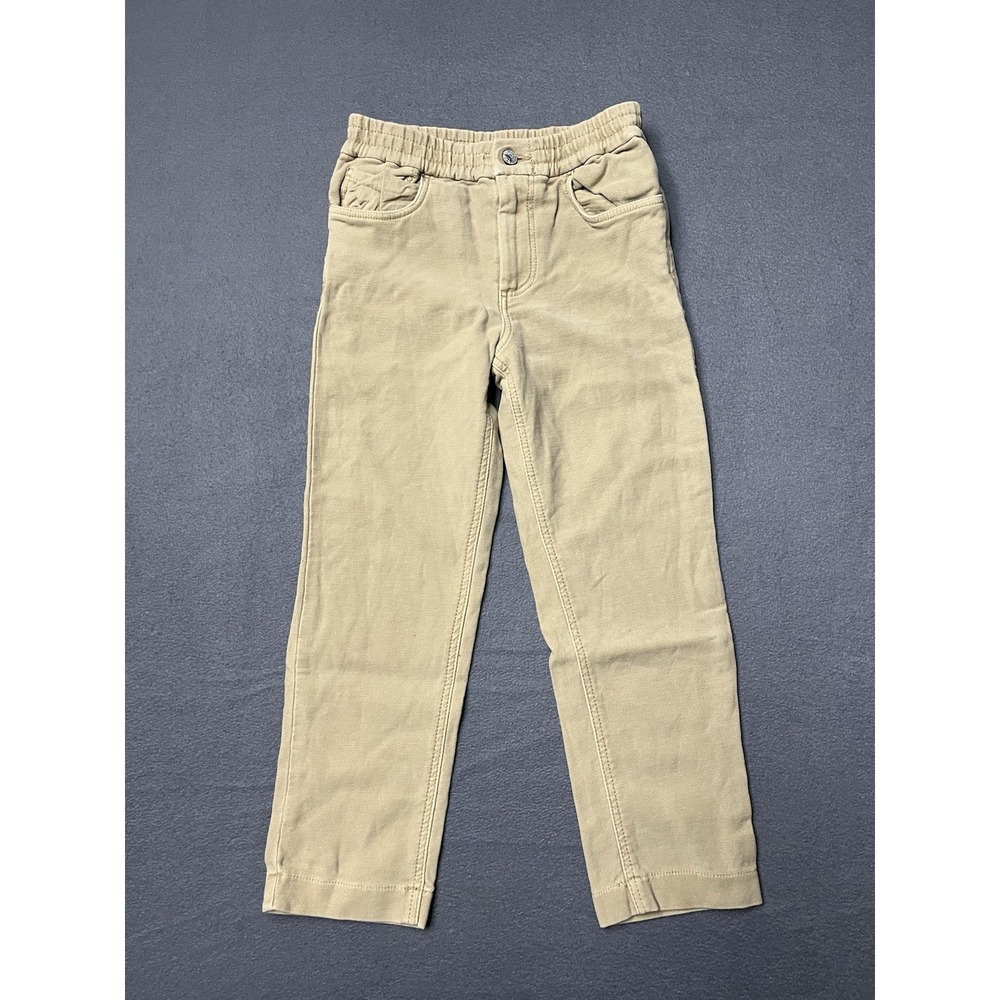 Faherty Stretch Terry Jeans Kids Size 6 Beige Tan‎ 5 Pkt Design Cotton NWOT